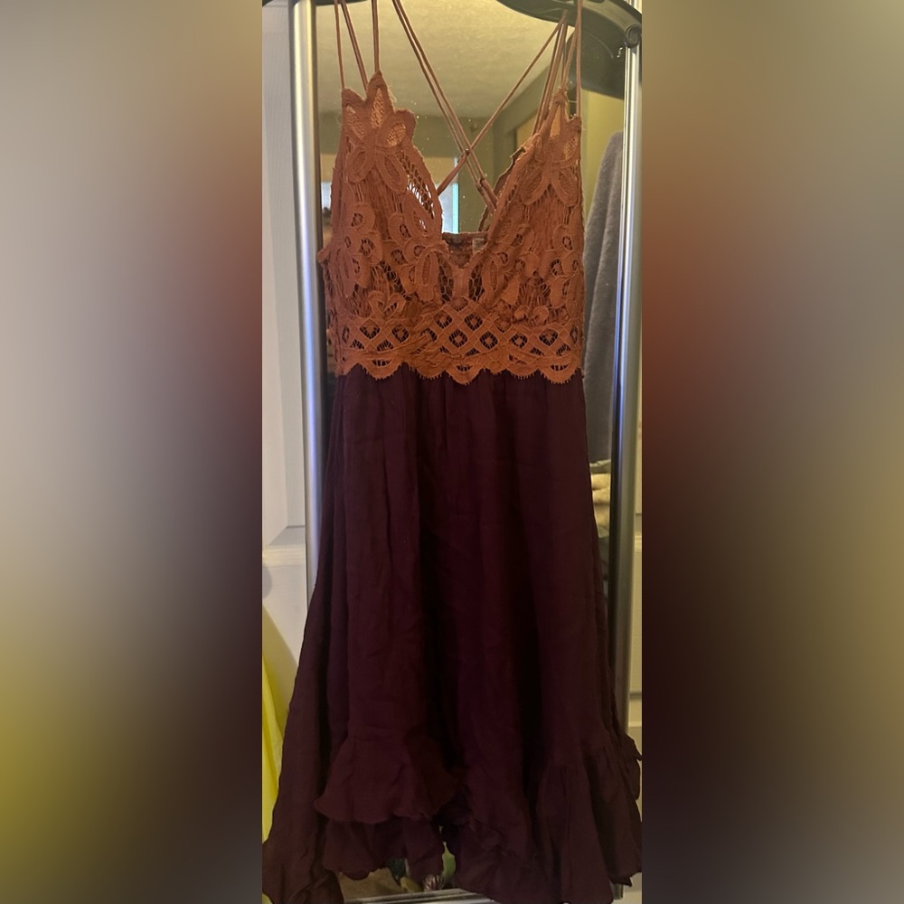 Free People purple Babydoll Mini Dress